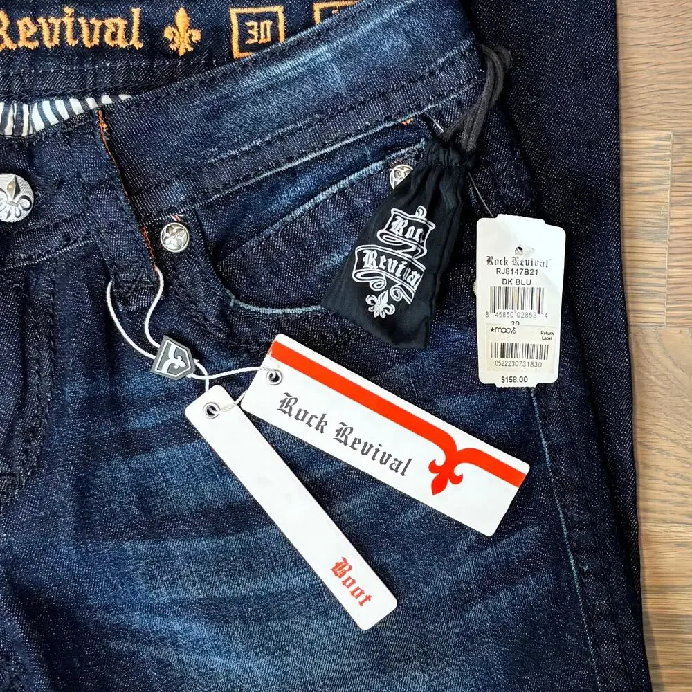 NWT Rock Revival Heather Bootcut Jeans Low Rise Y2K Rare 2010s Womens Size 30 - Picture 5 of 12